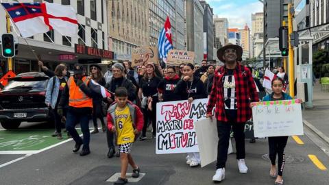 New Zealand political party Te Pati Maori led marches to demonstrate against the incoming government