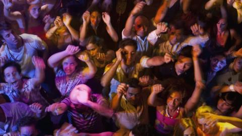 People dancing in nightclub