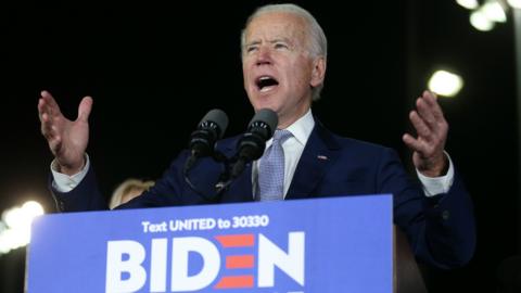 Joe Biden on March 3, 2020 in Los Angeles, California