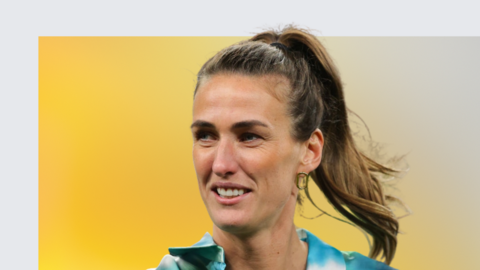 A BBC Sport graphic featuring a headshot of Jill Scott