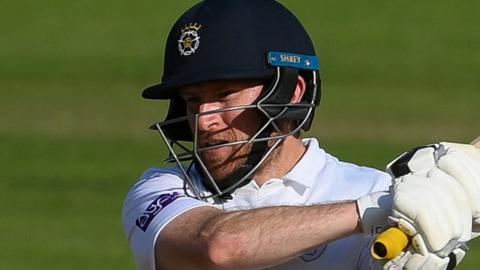 Liam Dawson batting for Hampshire