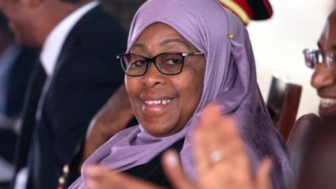 Tanzania's President Samia Suluhu Hassan in March 2021