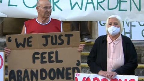 Sheltered housing residents protest