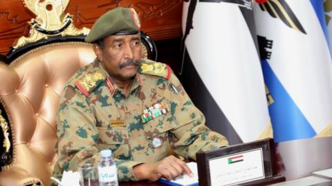 Leader of Sudan"s transitional council, Lieutenant General Abdel Fattah Abdelrahman Burhan