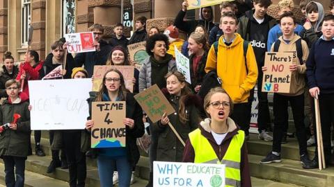 Students protest in Ipswich