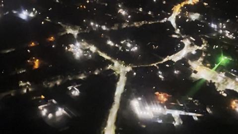 EAAA crew captured video footage of a laser being pointed at their aircraft while attending a medical emergency near Attleborough