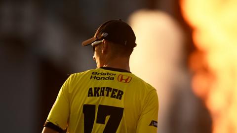 Zaman Akhter playing for Gloucestershire