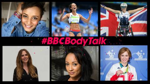 Graphic with six of the panellists for the Body Talk Q&A