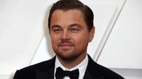 Leonardo DiCaprio poses on the red carpet during the Oscars arrivals at the 92nd Academy Awards in Hollywood, Los Angeles, California, U.S., February 9, 2020