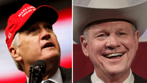 Luther Strange and Roy Moore