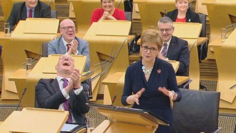 John Swinney is amused