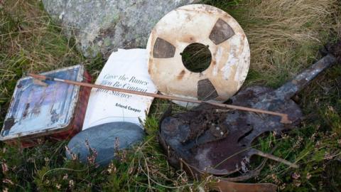 The tape and other items it was buried with
