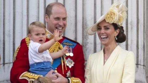 Duke and Duchess of Cambridge with Prince Louis