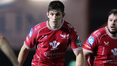 Tomas Lezana in action for Scarlets