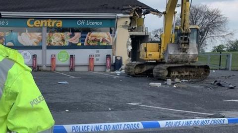 Police at ATM theft in Dungiven