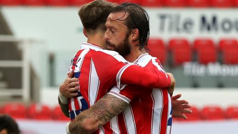 Stoke players celebrate