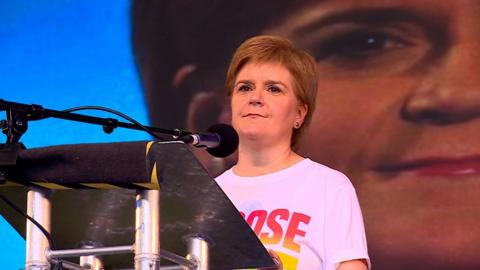 First Minister Nicola Sturgeon led the LGBT annual Pride march in Glasgow