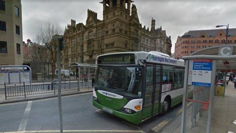 The bus stop on Infirmary Street