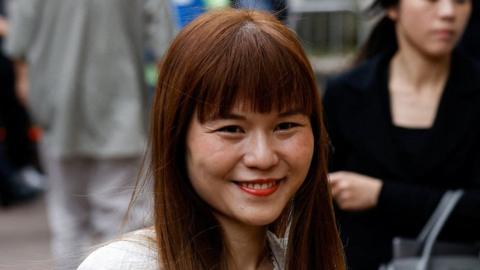 Clarisse Yeung Suet-ying arrives at the West Kowloon Magistrates' Courts building, before the verdict of the 47 pro-democracy activists charged under the national security law, in Hong Kong, China, May 30, 2024.