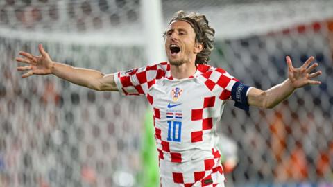 Luka Modric celebrates
