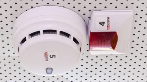 Stock image of a smoke alarm