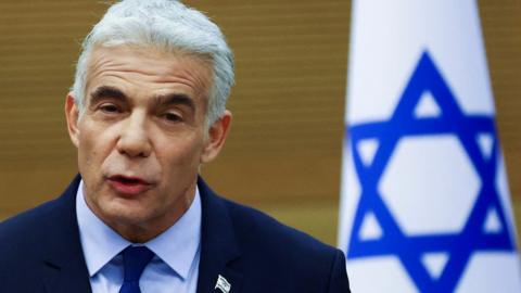 Yair Lapid speaks at the Israeli parliament (20 June 2022)