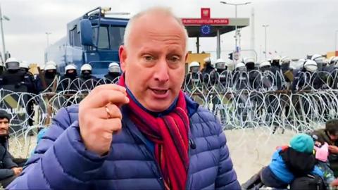 The BBC's Steve Rosenberg at the Poland-Belarus border