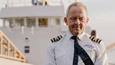 Pete Crawford with Scillonian III