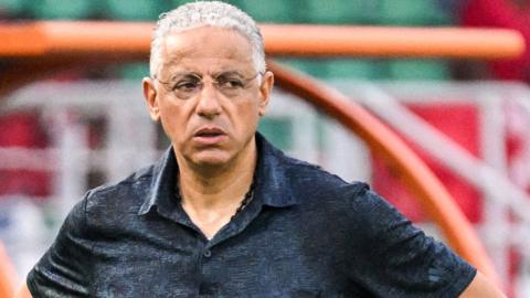 Tanzania's head coach Adel Amrouche reacts during the Africa Cup of Nations 2023 Group F match between Morocco and Tanzania at Stade Laurent Pokou in San Pedro on 17 January 2024