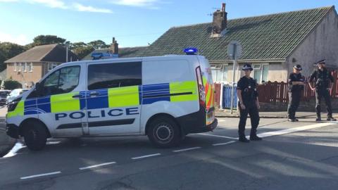 Police cordon near Willaston Primary School