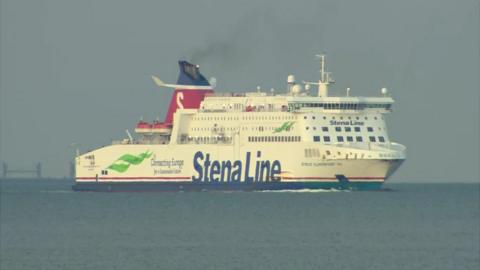 Stena Superfast VIII sailing into Belfast Lough