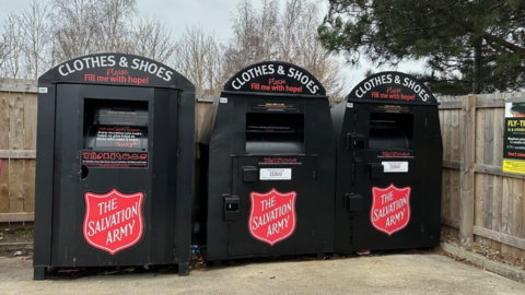 Salvation army clothing banks
