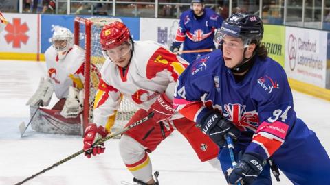 Cade Neilson in action for GB against China.