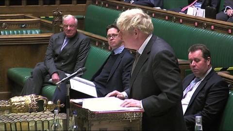 Edward Leigh and Boris Johnson at PMQs