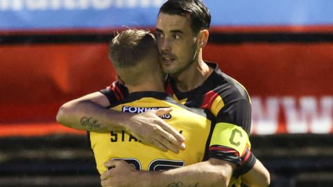 Partick Thistle's Brian Graham celebrates