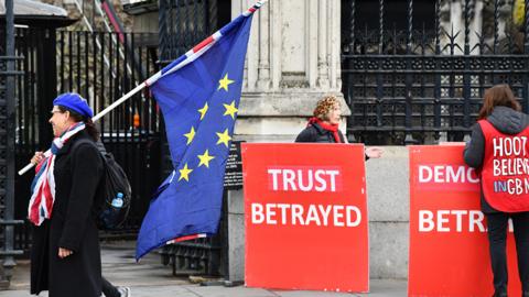 Protests related to Brexit at Westminster