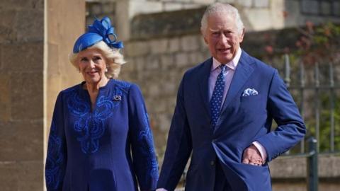 The King and Camilla, Queen Consort, at Windsor Castle