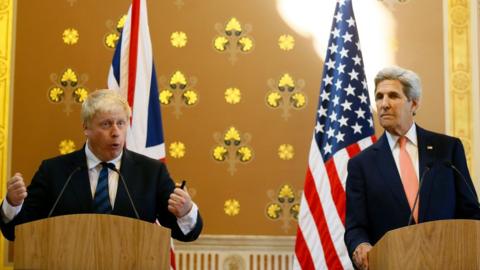 Boris Johnson and John Kerry