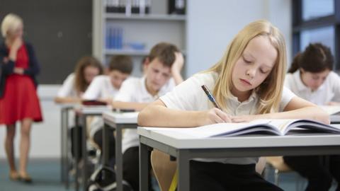 High school students in a classroom