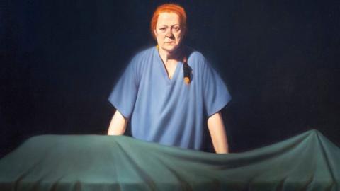 The celebrated forensic anthropologist Prof Dame Sue Black is honoured by the Ken Currie work.