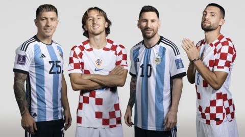 Lisandro Martinez, Luka Modric, Lionel Messi and Mateo Kovacic