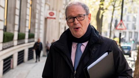Lord Arbuthnot arrives to give evidence to the Post Office Horizon IT inquiry