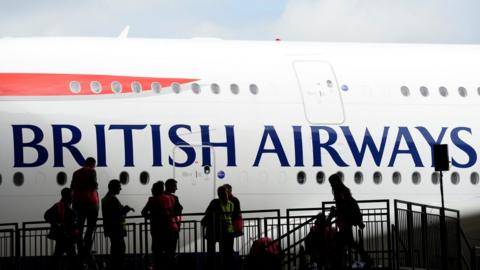 British Airways A380 at Heathrow
