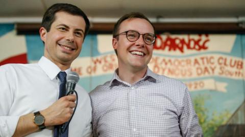 Pete Buttigieg with husband Chasten