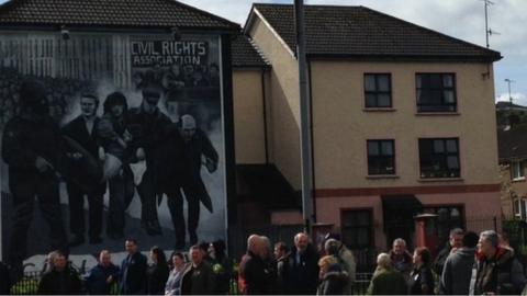 The parade started in the Bogside at Free Derry Corner