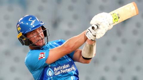 Ian Cockbain playing for the Adelaide Strikers in the Big Bash League