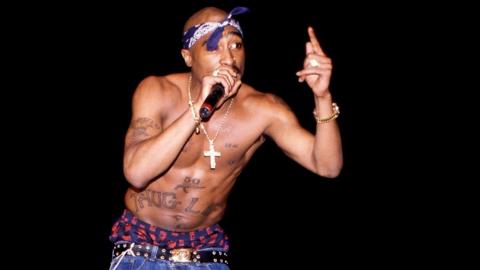 Tupac Shakur performs in 1994