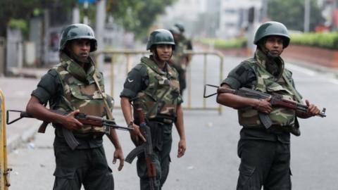 Image shows Sri Lankan army soldiers