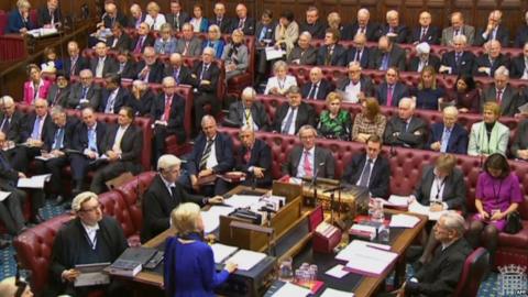 Peers in the House of Lords during a debate on the EU Withdrawal Bill