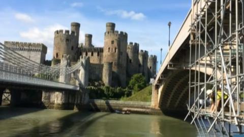 Conwy castle and its bridges